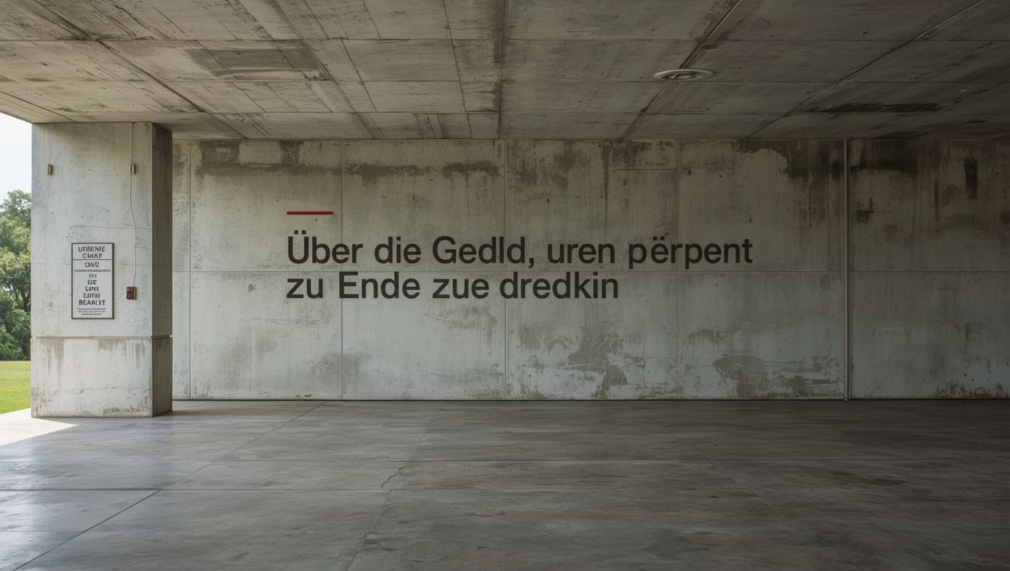 Über die Geduld, einen Begriff zu Ende zu denken